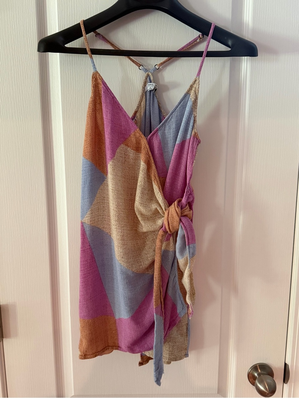O'Neill Multicolor Geometric Mini Dress - Pink/Blue/Tan